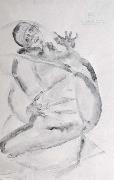Egon Schiele Self protrait as a prisoner Spain oil painting artist